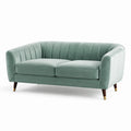 2-Sitzer-Sofa im Retro-Stil aus Samt, Mintgrün, 160 × 85 × 78 cm
