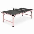 Klappbarer Tischtennistisch aus Stahl und Holzwerkstoff, 274 × 152,5 × 76 cm, Rosa/Schwarz