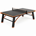 Tischtennisplatte für Innenräume, 274 × 152,5 × 76 cm, Schwarz/Orange, mit Netz