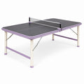 Klappbare Tischtennisplatte mit Netz, 180 x 90 x 76 cm, Schwarz/Lila/Creme