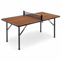 Tischtennistisch 274 × 152,5 × 76 cm in Braun/Schwarz mit Netz und Metallgestell